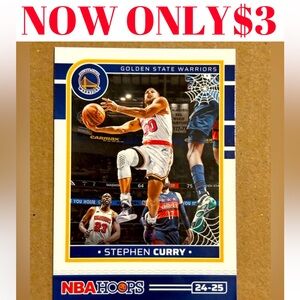 Stephen Curry 2024/25 Hoops Golden State Warriors NBA Basketball Card